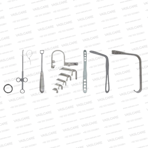 Ensemble de 50 instruments de base pour l'tonsillectomie et l'adenotomie avec écarteur buccal Davis-Boyle, curettes Beckmann et pinces à tonsils - Product Image 5