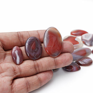 Pierres précieuses d'agate rouge naturelle du Botswana, prix d'usine en gros, pierres brutes pour la fabrication de bijoux, cabochons 20-35 mm - Product Image 3