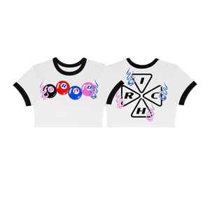 Camisetas Cortas Personalizadas para Mujer, Ropa de Verano, Moda Urbana, Top Corto Sexy, Camiseta para Dama, 100% Algodón Orgánico, Corte Ajustado - Product Image 1