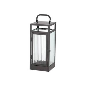 Elegante Farol de Hierro con Paneles de Vidrio, Portavelas Rústico Estilo Granja para Decoración de Patio, Balcón y Jardín - Product Image 2