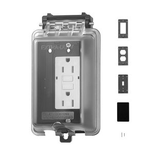 Copertura per Presa Elettrica Esterna Bloccabile a 1 Modulo, Impermeabile, in Materiale PC ad Alta Resistenza, Standard CN, Stile Moderno - Product Image 1