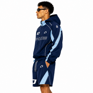 Conjunto Deportivo de Alta Calidad Personalizado, Chaqueta Cortavientos de Nailon con Capucha, Ligero, Sin Costuras, Resistente al Viento, con Logotipo Bordado - Product Image 3