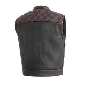 Gilet de sécurité pour moto en cuir véritable coupe-vent, respirant, grande taille, pour hommes, fabriqué sur mesure au Pakistan - Product Image 5
