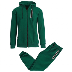 Wholesale Mens <b>Sweat</b> Suits Zips 2 Pieces Hoodie <b>Set</b> Jogging Suit Tech Fleece Track Suit Custom Logo Jacket Tracksuits for Men - Product Image 1