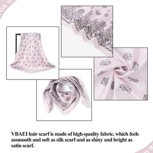 Pañuelo de Cabeza de Satén Personalizado, Tipo Seda, para Mujer, Venta al Por Mayor OEM - Product Image 2