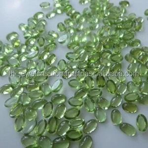 หินเพอริดอตสีเขียวธรรมชาติ3มม. 4มม. ทรงรีเรียบทรงรีกึ่งมีค่าจากผู้ผลิตออนไลน์ Alibaba อินเดีย - Product Image 1