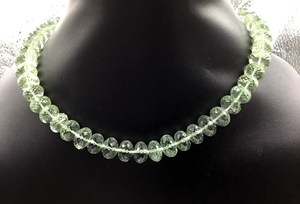 Perles de pierres précieuses en améthyste verte naturelle, taille checker, pour la création de bijoux fins, collier en pierres précieuses - Product Image 3