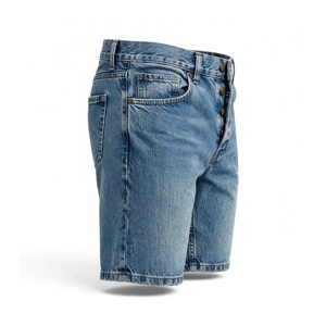 Pantalones Cortos Bermuda de Pana para Hombre, de Cintura Alta, Color Liso, con Cremallera, Estilo Casual, Tallas Grandes, Transpirables, de Algodón Tejido, Estilo Lavado - Product Image 4