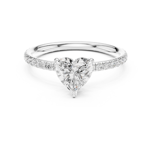 Bague de fiançailles classique en or 10k 14k 18k avec diamant de laboratoire taille cœur 1 carat, rapport IGI, diamant VS DEF pour anniversaire et mariage - Product Image 5
