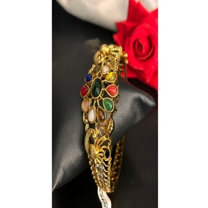 Bracelets ouvrables en laiton plaqué or de qualité supérieure, élégants et tendance, pour femmes et jeunes filles, collection mariage - Product Image 1