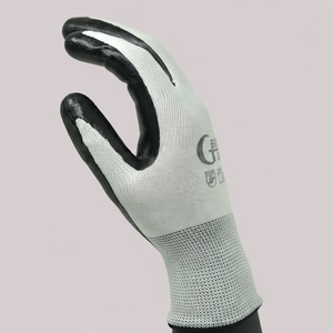 Guantes de Seguridad MITRA Recubiertos de Nitrilo Negro, Textura de Grano Completo, Puño de Punto Antideslizante, Uso General - Product Image 3