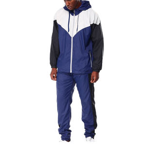 Conjunto Corto de Dos Piezas con Capucha, Color Sólido, Casual, de Invierno, para Hombre, de Secado Rápido, Tejido de Poliéster/Nailon - Product Image 3