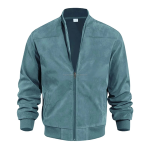 Chaqueta de Motociclista Estilo Bomber Vintage de Lona y Cuero Sintético Unisex, Acolchada, Impermeable, Cortavientos, con Capucha, Envío Inmediato - Product Image 2