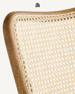 Chaise de salle à manger Averzelle en teck massif, siège rembourré artisanal de qualité supérieure, microfibre, style mid-century moderne, mobilier de salle à manger - Product Image 6