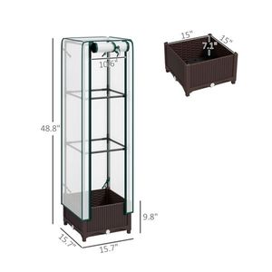 Mini Serra Portatile Moderna con Telaio in Alluminio, Policarbonato e Polietilene per la Crescita delle Piante, Caratteristiche in PVC e Acciaio - Product Image 3