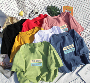 Camisetas Lisas de Alta Calidad para Mujer, Nuevo Diseño, Impresión Personalizada, Camisetas de Cuello Redondo a la Moda para Mujer, al por Mayor - Product Image 5