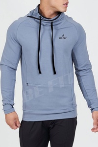 Vente en gros, 100% Polyester, sweat à capuche pour hommes, à manches longues, léger, avec poche, entièrement zippé, vestes de travail - Product Image 5