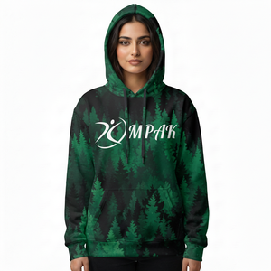 Sweat à capuche unisexe surdimensionné brodé style streetwear hivernal contemporain avec impression par sublimation intégrale pour un usage quotidien - Product Image 1