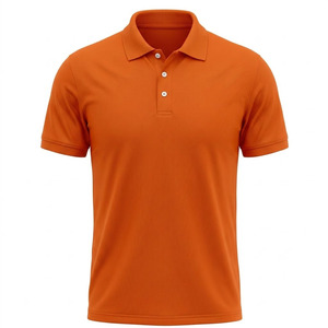 High Quality 100% Cotton Plain <b>Orange</b> <b>Polo</b> Shirt Breathable Quick Dry Sport Golf <b>Polo</b> for Men Uniform - Product Image 2