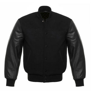 varsity Men's Letterman Varsity <b>Jacket</b> <b>Winter</b> 100% wool And 100% <b>leather</b> sleeve customized <b>Jacket</b> Wholesale Price Custom - Product Image 2