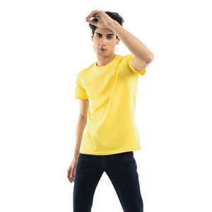 Maillots respirants 100% coton pour hommes, manches courtes, anti-rides, vêtements de sport, entraîneur de fitness, t-shirt de course, impression de logo simple - Product Image 4