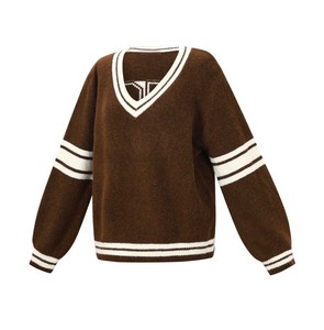 Suéter Varsity de Encaje Transpirable con Cuello Redondo y Ribete en Contraste para Mujer, Venta al Por Mayor para Boutiques de Moda - Product Image 6