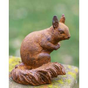 Adorno Rústico de Ardilla, Decoración para Casa de Campo, Escultura de Ardilla de Hierro Fundido, Artesanía Hecha a Mano - Product Image 3