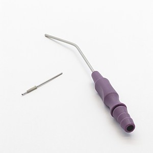 Tube d'aspiration Zoellner en acier inoxydable Gray Rocks, instrument chirurgical manuel, poignée violette, certifié CE, classe I, orthopédique - Product Image 2