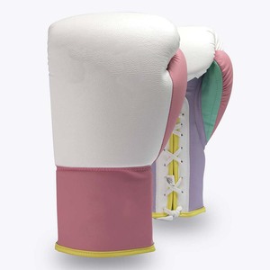 Wholesale Custom Design Leather Boxing Lace up <b>Gloves</b> with Moisture Wicking Durable Professional Boxing <b>Gloves</b> - Product Image 5