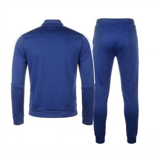 Nuevos Conjuntos Deportivos Azules Personalizados para Hombre, Conjuntos de Pantalones y Chaquetas de Punto de Color Sólido, Transpirables, con Cierre Completo, para Otoño - Product Image 2