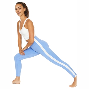 Leggings de yoga taille haute sans couture pour femmes, personnalisables avec logo, noirs, pour l'entraînement et le fitness - Product Image 5