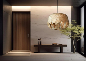 Panier en bambou Hanakago, style japonais vintage pour arrangement floral Ikebana, lampe suspendue en rotin artisanale de haute qualité, écologique - Product Image 6