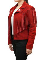 Service OEM Personnalisé – Nouvelle Veste Courte en Cuir à Franges pour Femme, Style Western, Respirante, Matelassée en Viscose, Design Tendance en Daim – Vente en Gros