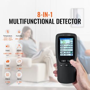 Monitor Professionale 8 in 1 per la Qualità dell'Aria: Contatore di Particelle PM2.5, PM10, PM1.0, Formaldeide, Temperatura, Umidità, TVOC, AQI - Product Image 2