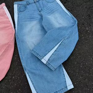 Jeans de Estilo Boyfriend Personalizados con Correa Ajustable, Tela Vaquera Impermeable, Transpirable, de Secado Rápido y Ligera, Proveedor OEM para Ropa Urbana - Product Image 4