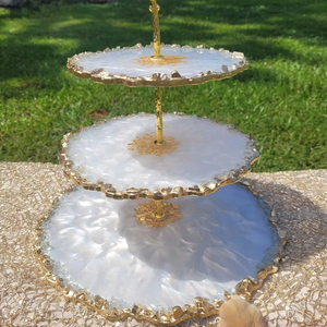 Support à dessert de qualité supérieure, écologique, résistant à la chaleur, réutilisable, présentoir à gâteaux, design artisanal - Product Image 1