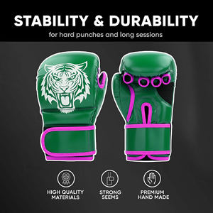 ถุงมือหนังคุณภาพสูงสำหรับผู้ชาย MMA กันลื่น ระบายอากาศได้ดี เป็นมิตรกับสิ่งแวดล้อม แห้งเร็ว พร้อมสายรัดข้อมือปรับได้ - Product Image 3