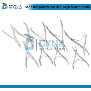 Kit de Rongeurs Manuales de Alta Calidad de 9 Piezas, Instrumentos Quirúrgicos Ortopédicos de Acero Inoxidable Clase I con Certificación CE - Product Image 4