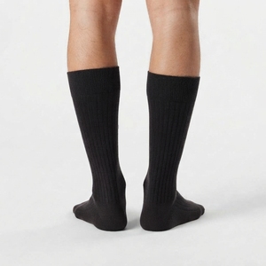 <b>Men</b> Knee High <b>Long</b> <b>Socks</b> Ribbed Stretch Knit <b>Socks</b> Soft Comfortable Casual Wear Custom Logo Wholesale Supplier - Product Image 3