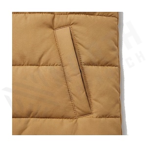 Hooded Quilted Waterproof <b>Bubble</b> Jacket Black Full Sleeve Winter Windproof Cotton Shell Knitted Fabric Polyester Filling Stand - Product Image 5
