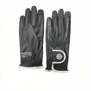 Guantes de equitación Sarino personalizados de cuero sintético con pantalla táctil, puño con ribete de marca en el dedo índice, unisex, para verano - Product Image 2