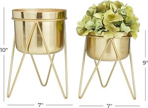 Maceta Metálica Moderna al Mejor Precio al por Mayor, Elegante Maceta para Plantas de Interior, Balcón, Jardín y Decoración de Oficina - Product Image 3