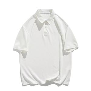 Polo de Algodón de Color Sólido para Hombre, Talla Grande, Manga Corta, Estilo Oxford Informal, Blanco, Azul Marino, Beige, Negro - Product Image 4