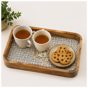 Juego de 3 bandejas de servir de madera ecológicas de lujo, plato decorativo rectangular hecho a mano para bodas y uso doméstico - Product Image 4
