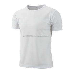 T-shirts de sport unisexes pas chers pour l'été, t-shirts de course à séchage rapide, t-shirts de gym pour homme en polyester et coton, respirants, basiques et simples - Product Image 4