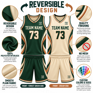 Uniforme de Baloncesto Reversible al por Mayor, Jersey de Baloncesto de Poliéster Premium Interlock de Doble Cara para Equipos - Product Image 4