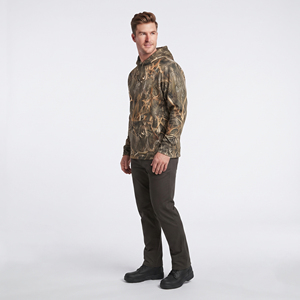 <b>Men</b> Embroidered Camo Hunting Hoodie Long Sleeve Pullover Hooded Sweatshirt Outdoor Tactical Winter Oversized OEM Apparel - Product Image 3