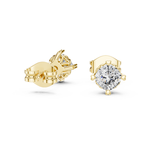 Ensemble de 2 diamants de laboratoire taille brillant 0,75 carat, classiques, en or jaune 18 carats plaqué rhodium, pour femme, pour fiançailles, mariage et soirée - Product Image 4
