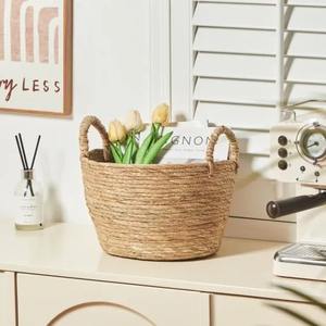 ตะกร้าเก็บของสานจากฟางธรรมชาติ ตะกร้าเก็บของทำมือ ขายส่ง เป็นมิตรกับสิ่งแวดล้อม ผลิตในเวียดนาม - Product Image 3