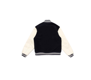 Veste universitaire d'hiver personnalisée, corps en laine de qualité supérieure, manches en cuir véritable, devant en chenille, veste pour homme - Product Image 2